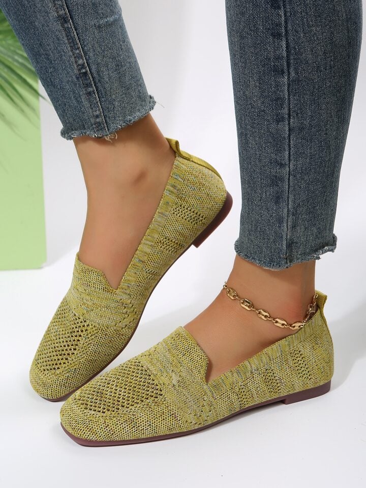 Ortopædiske slip-on-sneakers til damer med blød indersål og åndbart mesh