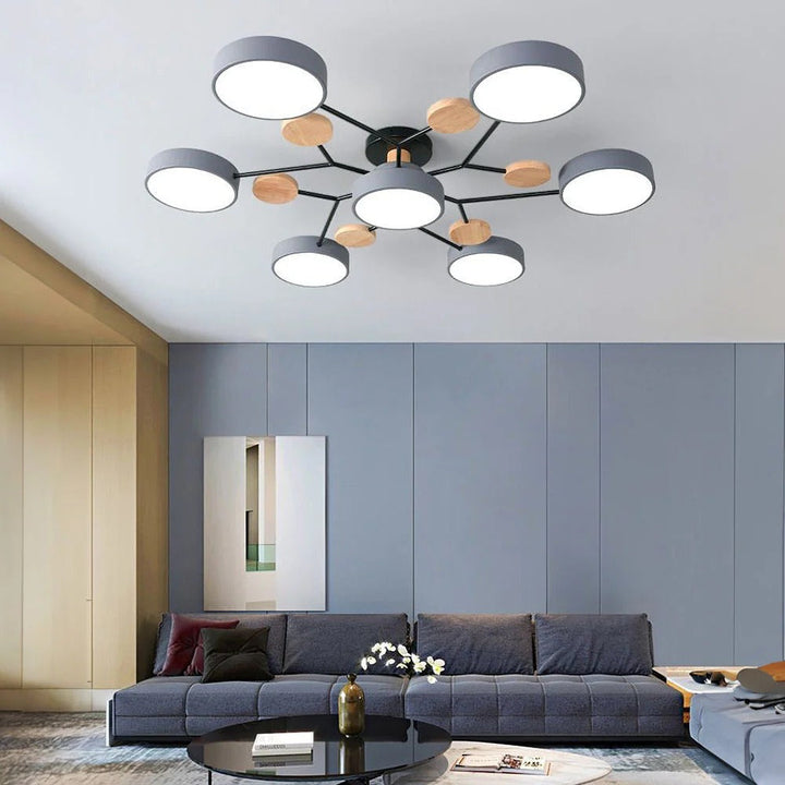 Loftlampe til flush-montering, moderne LED-belysning til rummet