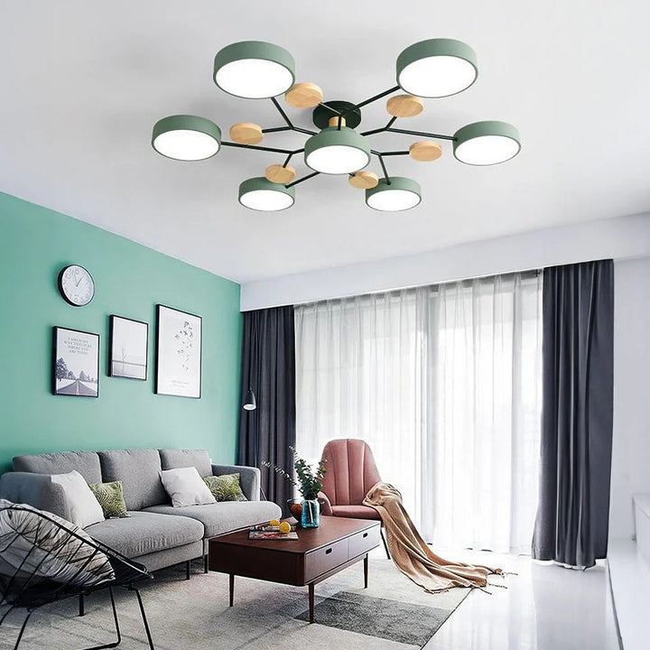 Loftlampe til flush-montering, moderne LED-belysning til rummet