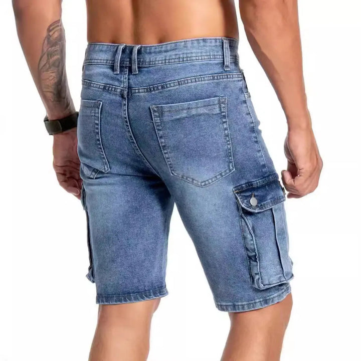 Herre denim cargoshorts