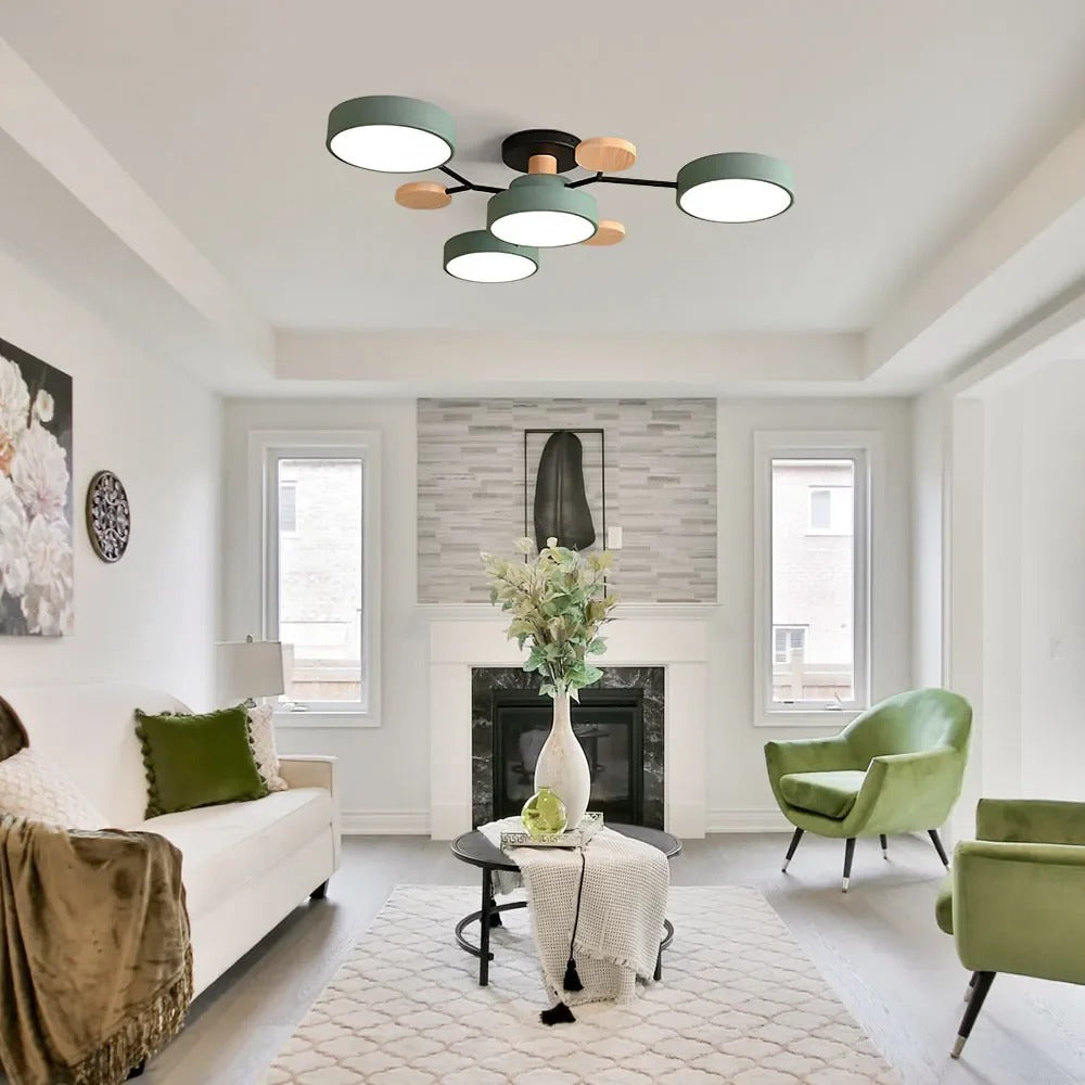 Loftlampe til flush-montering, moderne LED-belysning til rummet