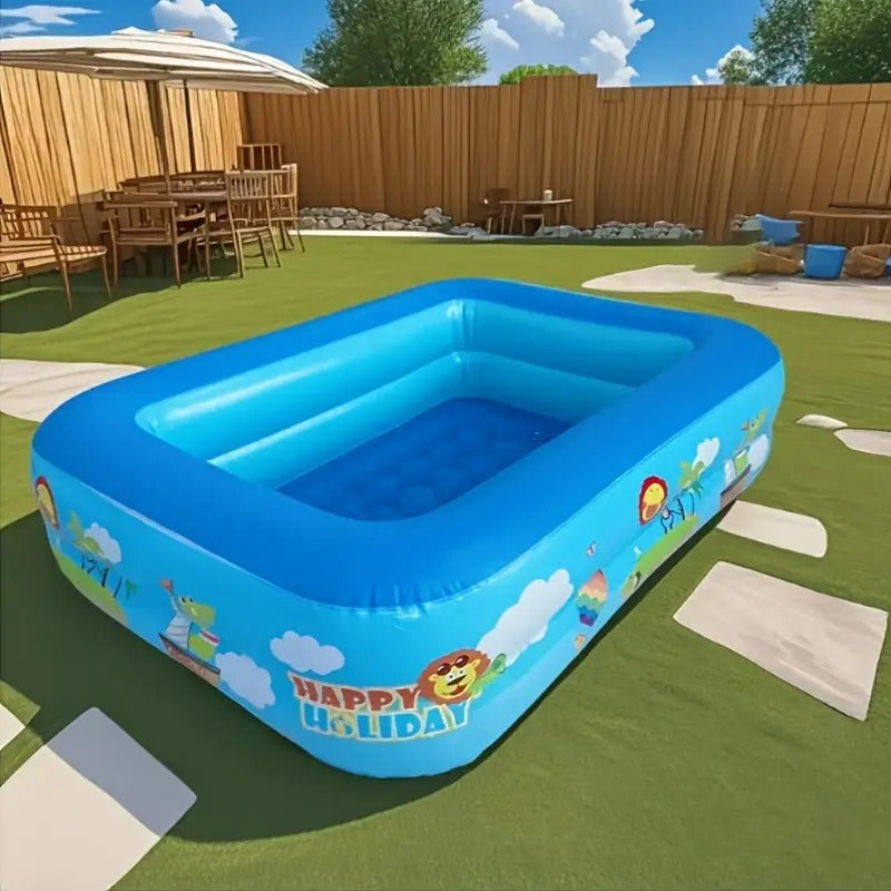 Oppustelig børnepool Ocean Splash – Kraftig PVC til sjov i haven