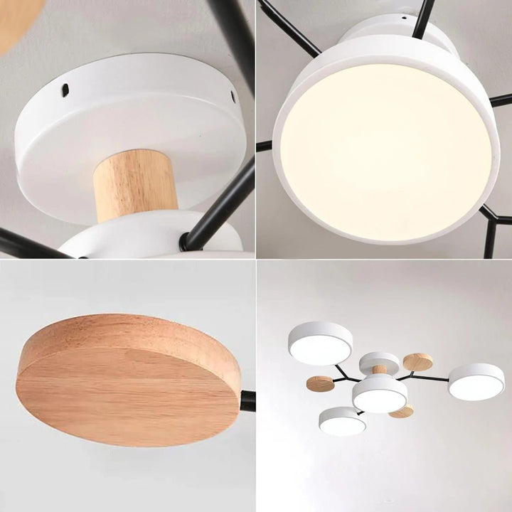 Loftlampe til flush-montering, moderne LED-belysning til rummet