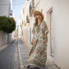 Boho Stribet Maxi Kjole