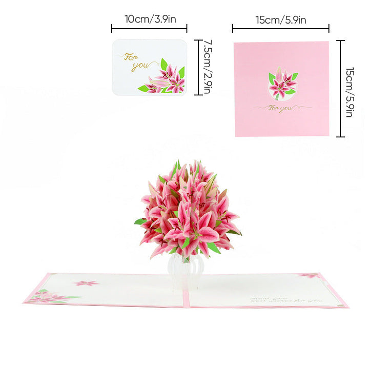 Mors Dag-3D-blomsterkort, unik erindring til hende
