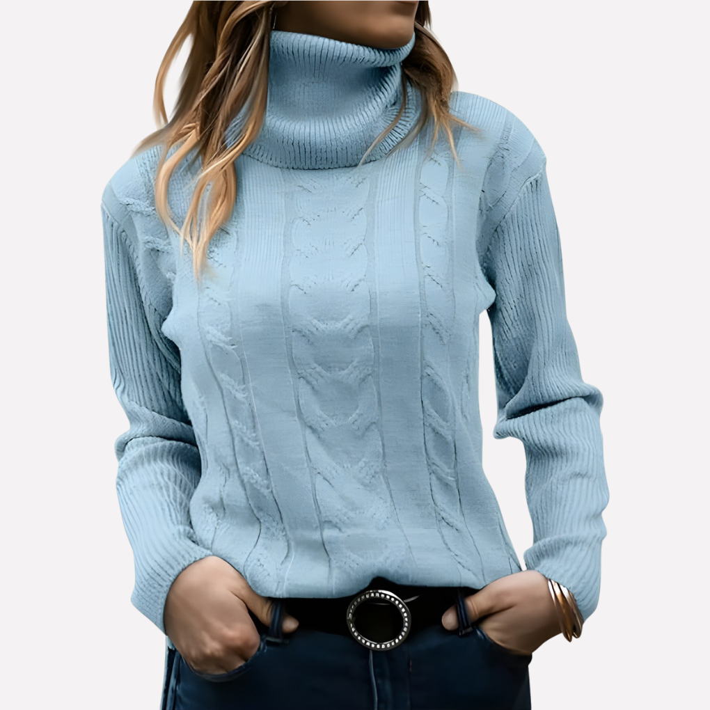 Kvinders Turtleneck Pullover – Afslappet Hverdag Stil