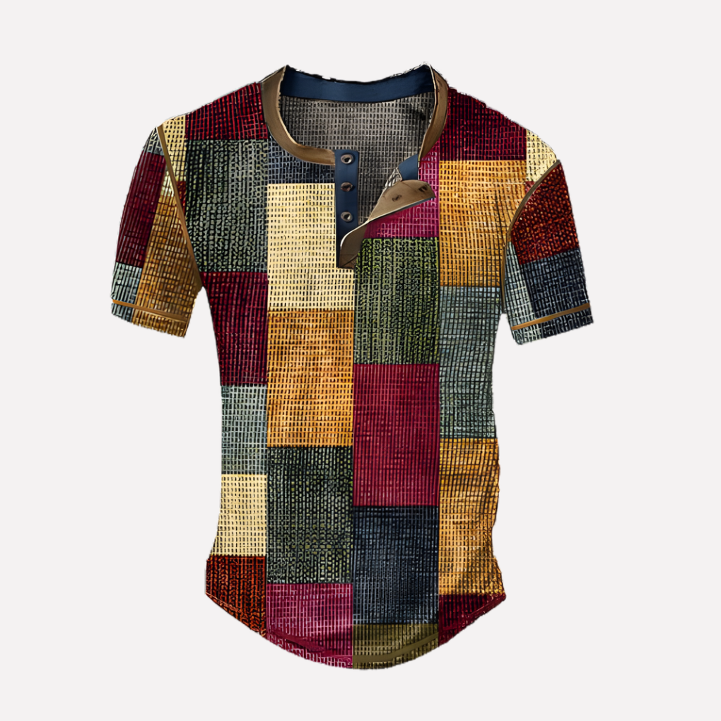 Mænds Waffle Strik Casual T-shirt