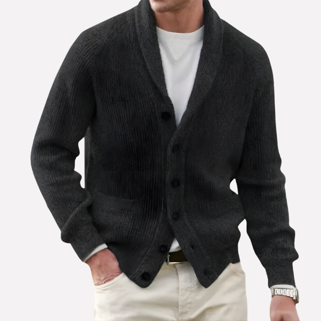 Herre Shawl-Collar Cardigan