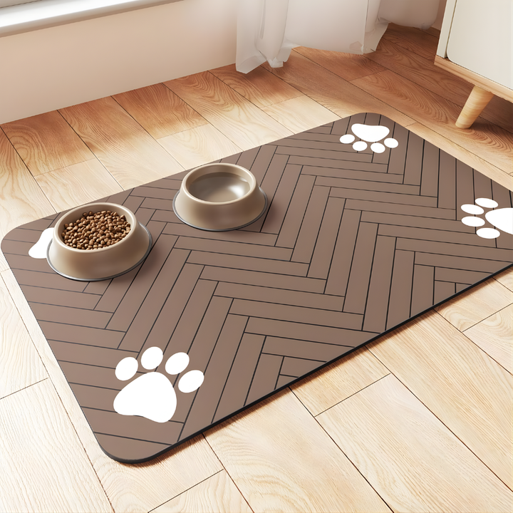 Pet Fodringsmat - Absorberende Pet Placemat til Mad og Vand Skål