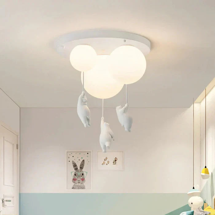 Loftlampe til børneværelset med bamse og ballon - CloudBear