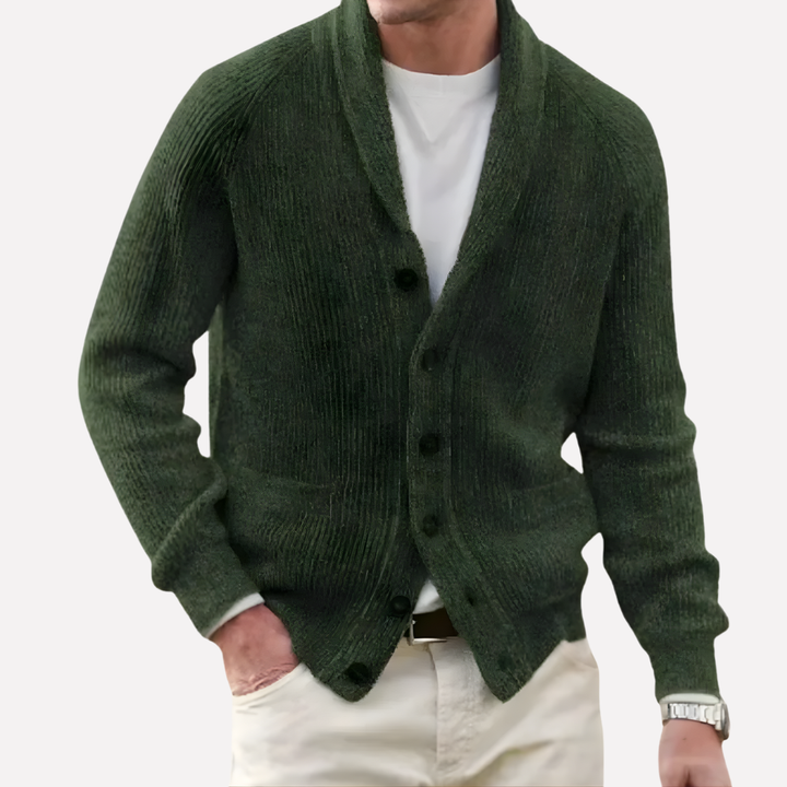 Herre Shawl-Collar Cardigan