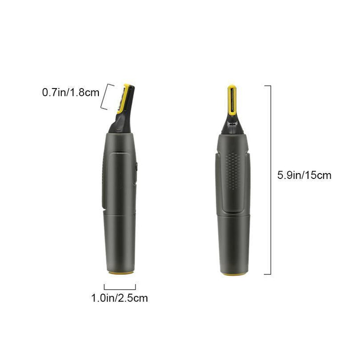 Professionel ultratynd præcisionstrimmer | Klinger i rustfrit titanium-stål | Indbygget LED-lys | Mikro-oscillationsteknologi | Til næse, ører og konturer