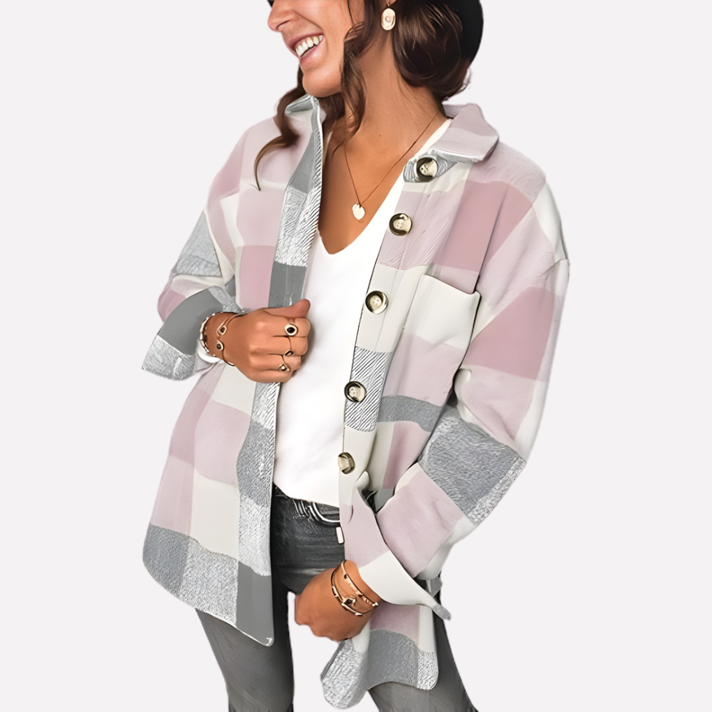 Kvinders Plaid Shacket