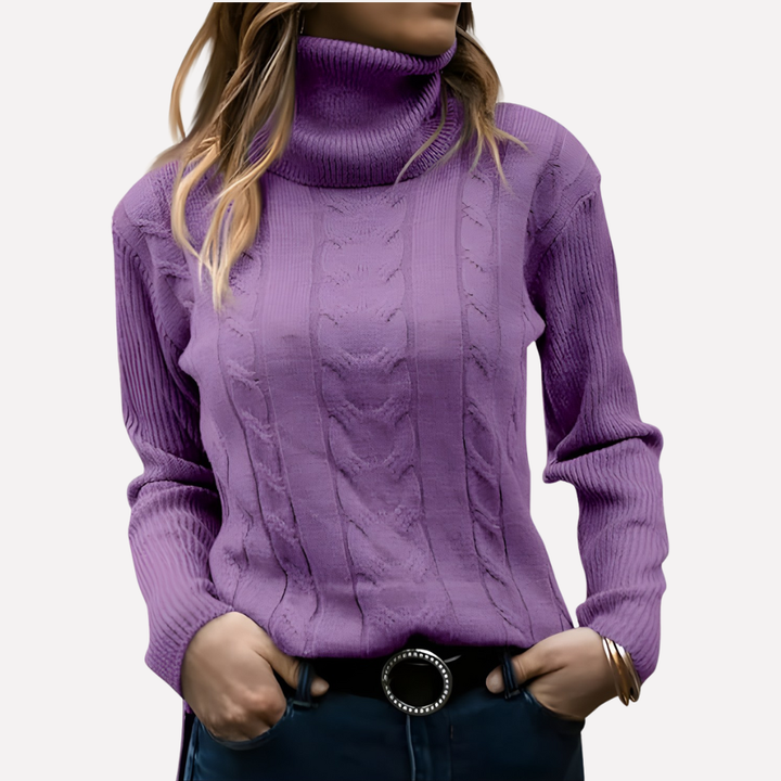 Kvinders Turtleneck Pullover – Afslappet Hverdag Stil