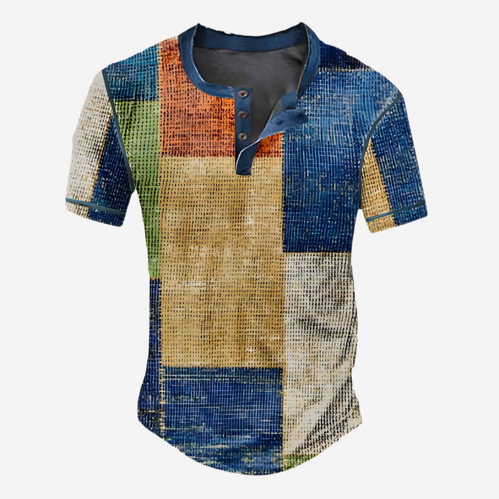 Mænds Waffle Strik Casual T-shirt