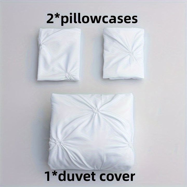 Elegant sengetøjssæt med pintuck-detaljer