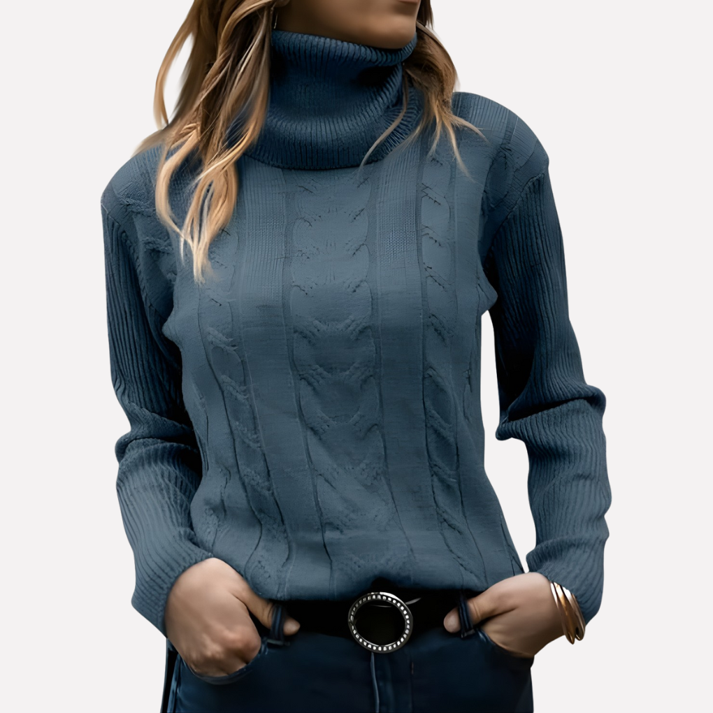 Kvinders Turtleneck Pullover – Afslappet Hverdag Stil