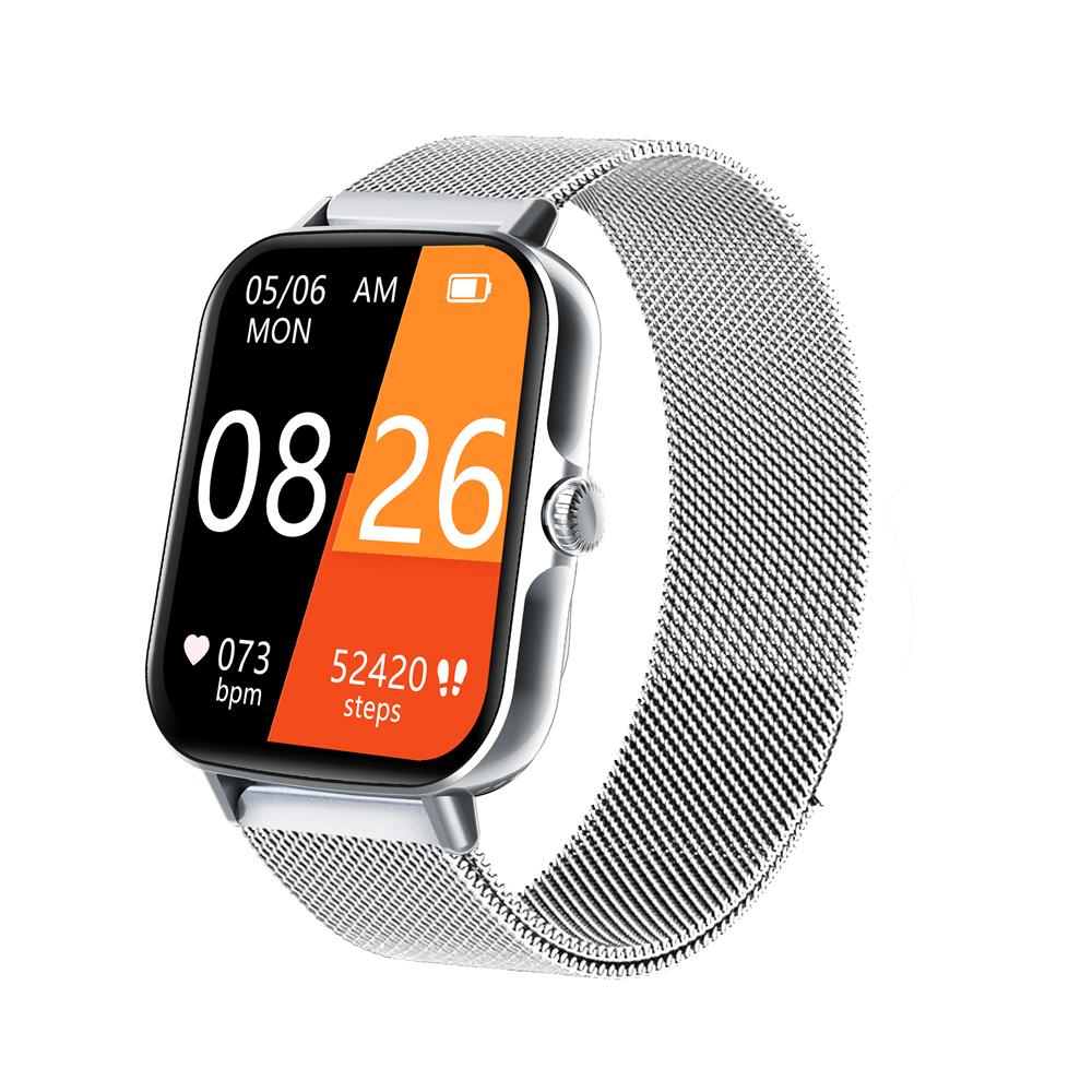 Vandtæt smartwatch med blodtryksmåler, iltmætning og søvnovervågning