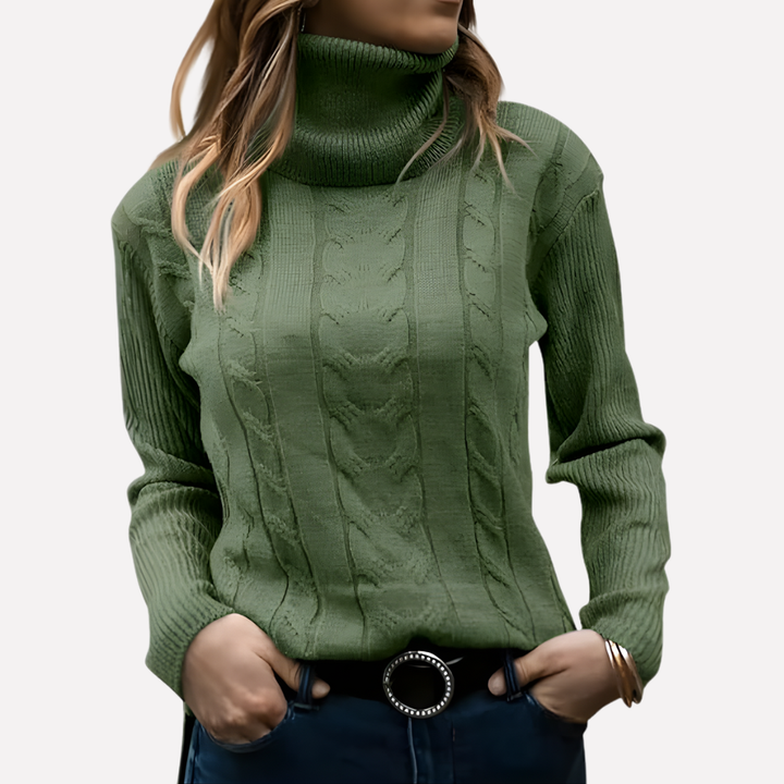 Kvinders Turtleneck Pullover – Afslappet Hverdag Stil