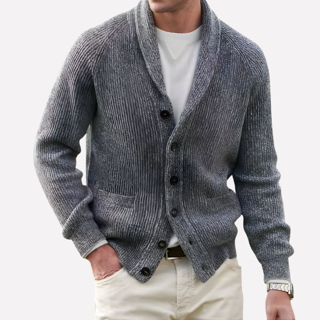 Herre Shawl-Collar Cardigan