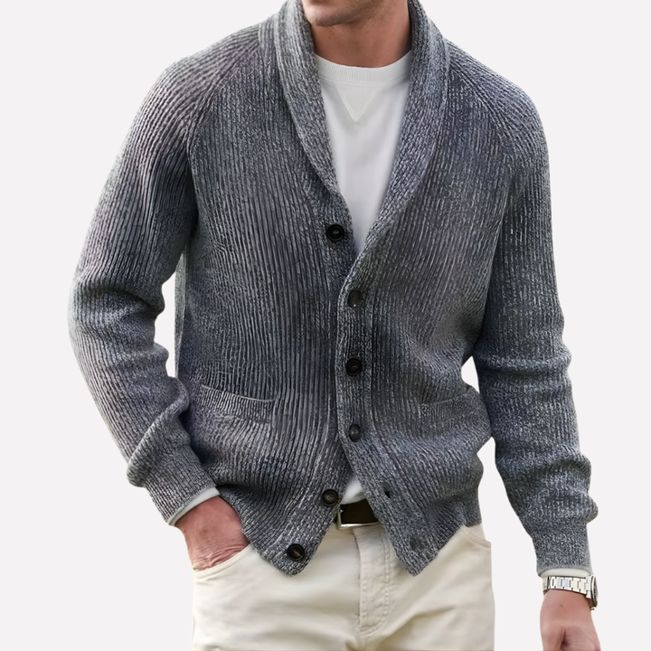 Herre Shawl-Collar Cardigan