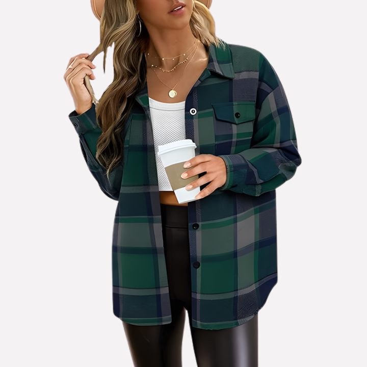 Kvinders Plaid Shacket
