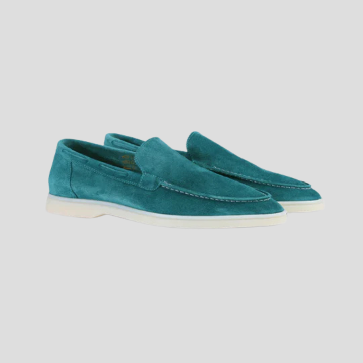 Herre-loafers i ruskind