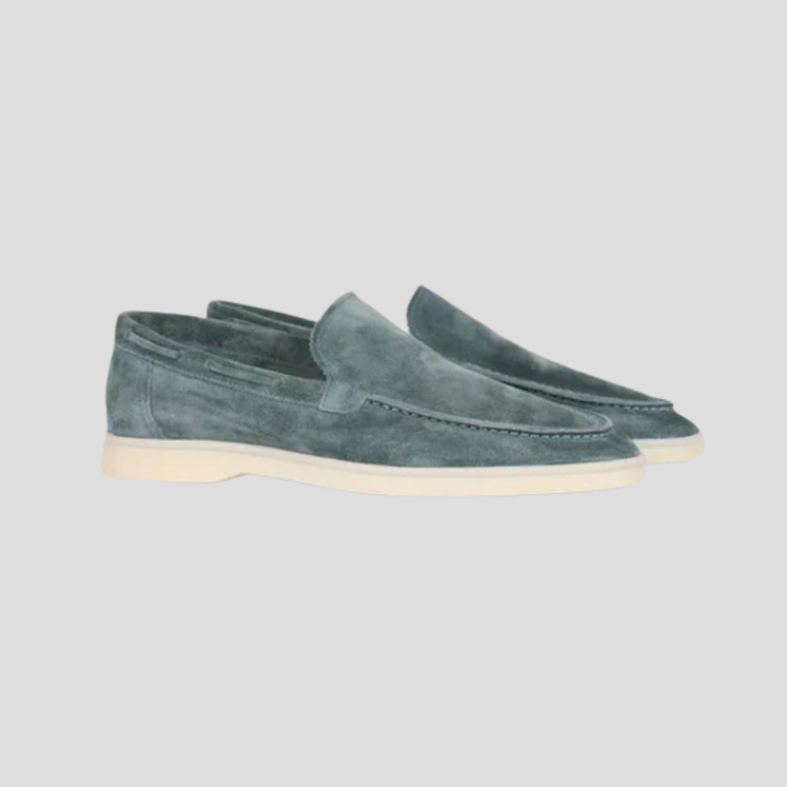 Herre-loafers i ruskind