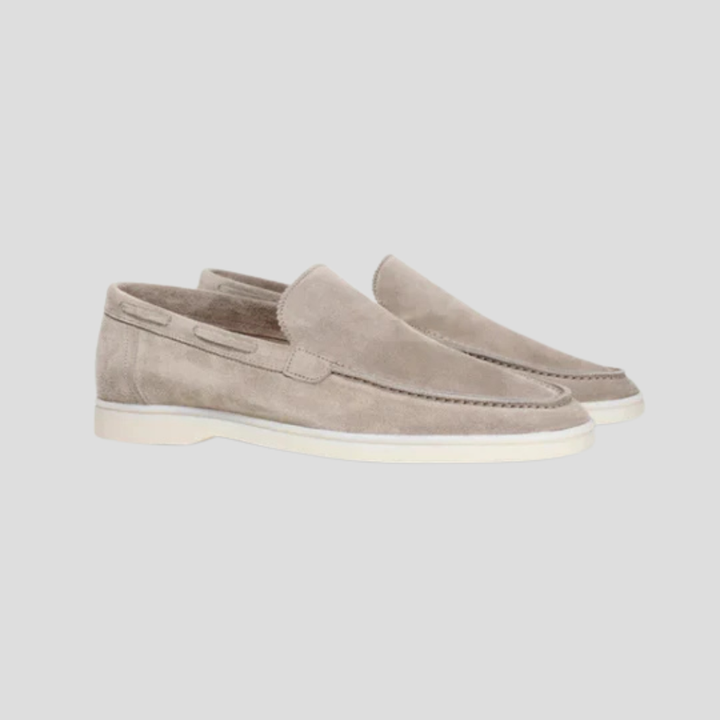 Herre-loafers i ruskind