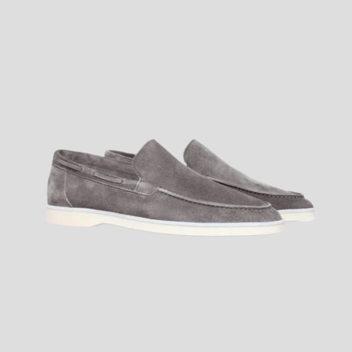 Herre-loafers i ruskind