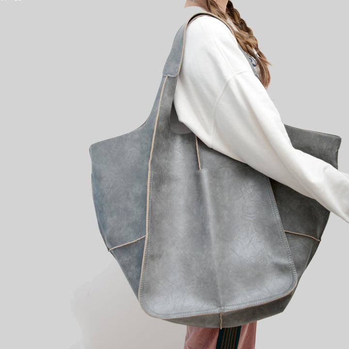 RetroWave Stor Strandtaske – Elegant og Funktionel