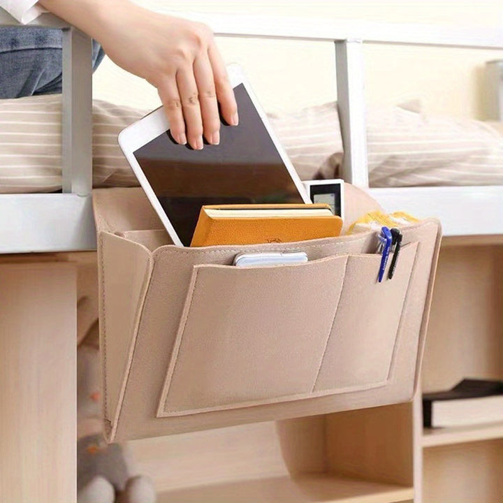 Smart filt-opbevaringstaske – organiseret og lige ved hånden ved sengen eller sofaen