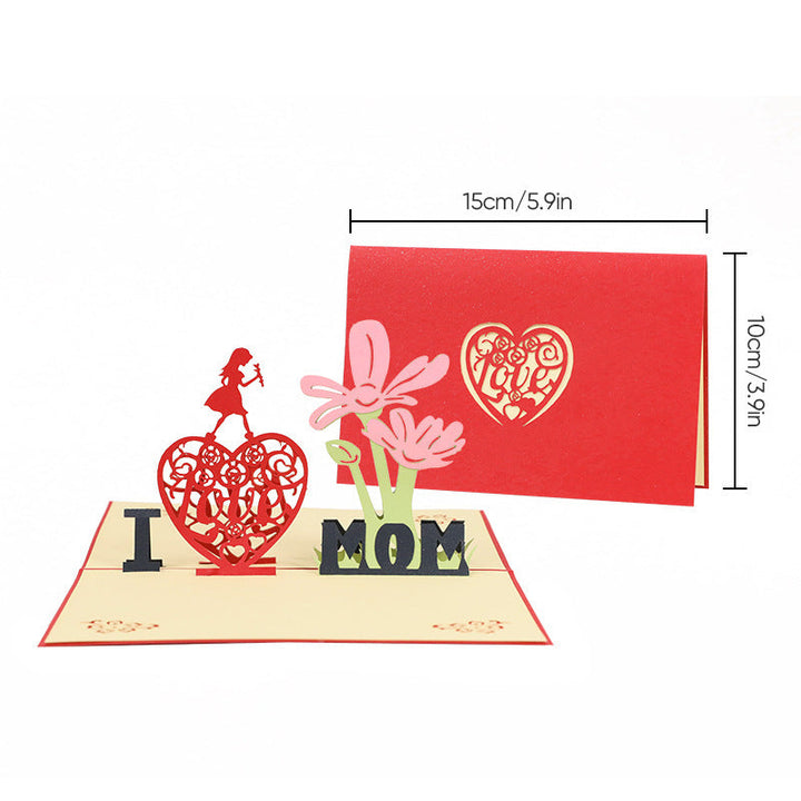Mors Dag-3D-blomsterkort, unik erindring til hende