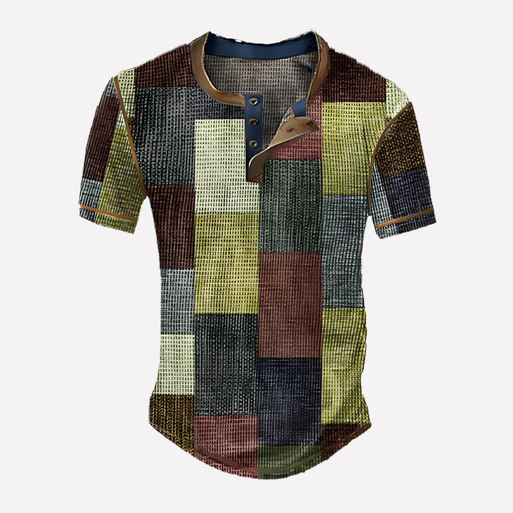 Mænds Waffle Strik Casual T-shirt