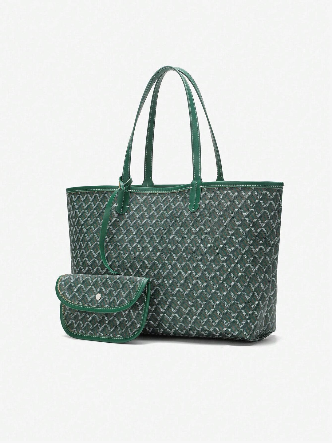 Afslappet Skuldertaske i PVC til Kvinder | Tote Bag | Stor Let Taske til Studerende