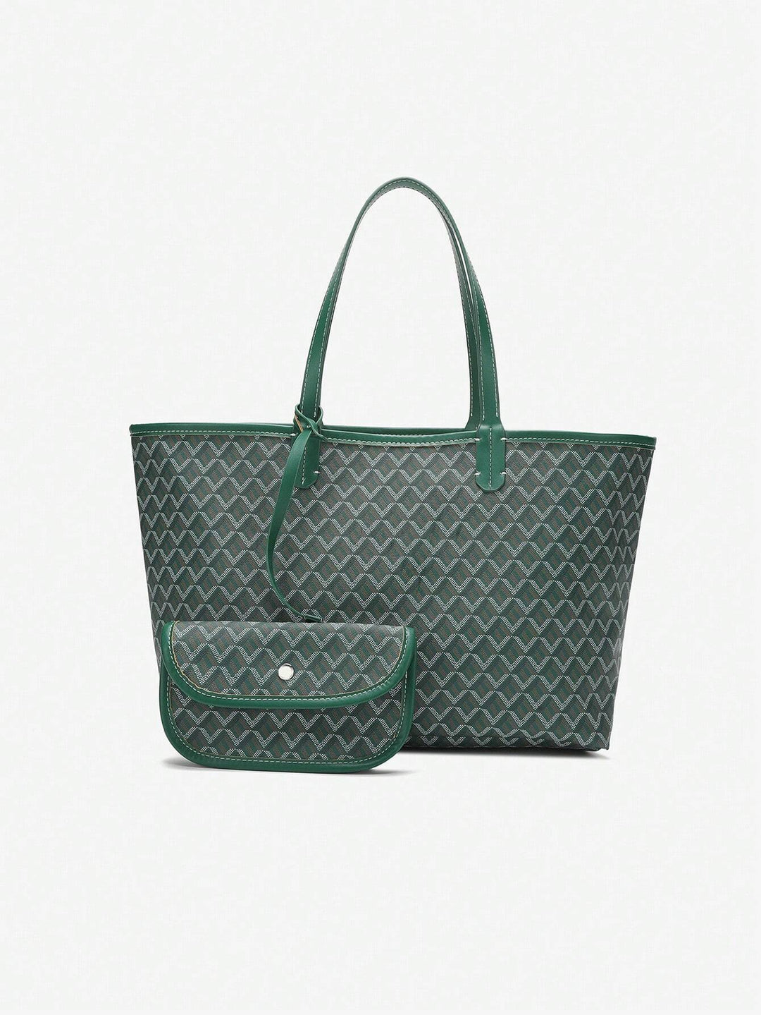 Afslappet Skuldertaske i PVC til Kvinder | Tote Bag | Stor Let Taske til Studerende