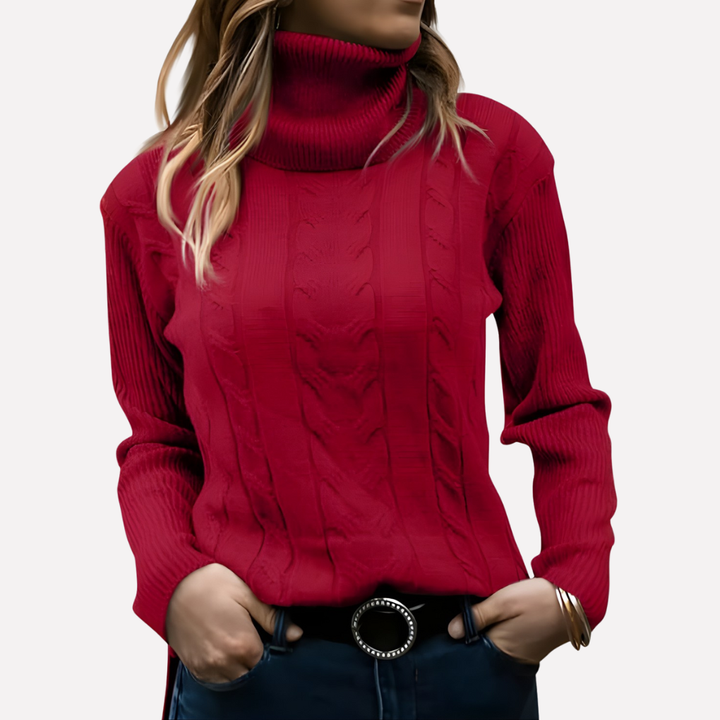 Kvinders Turtleneck Pullover – Afslappet Hverdag Stil