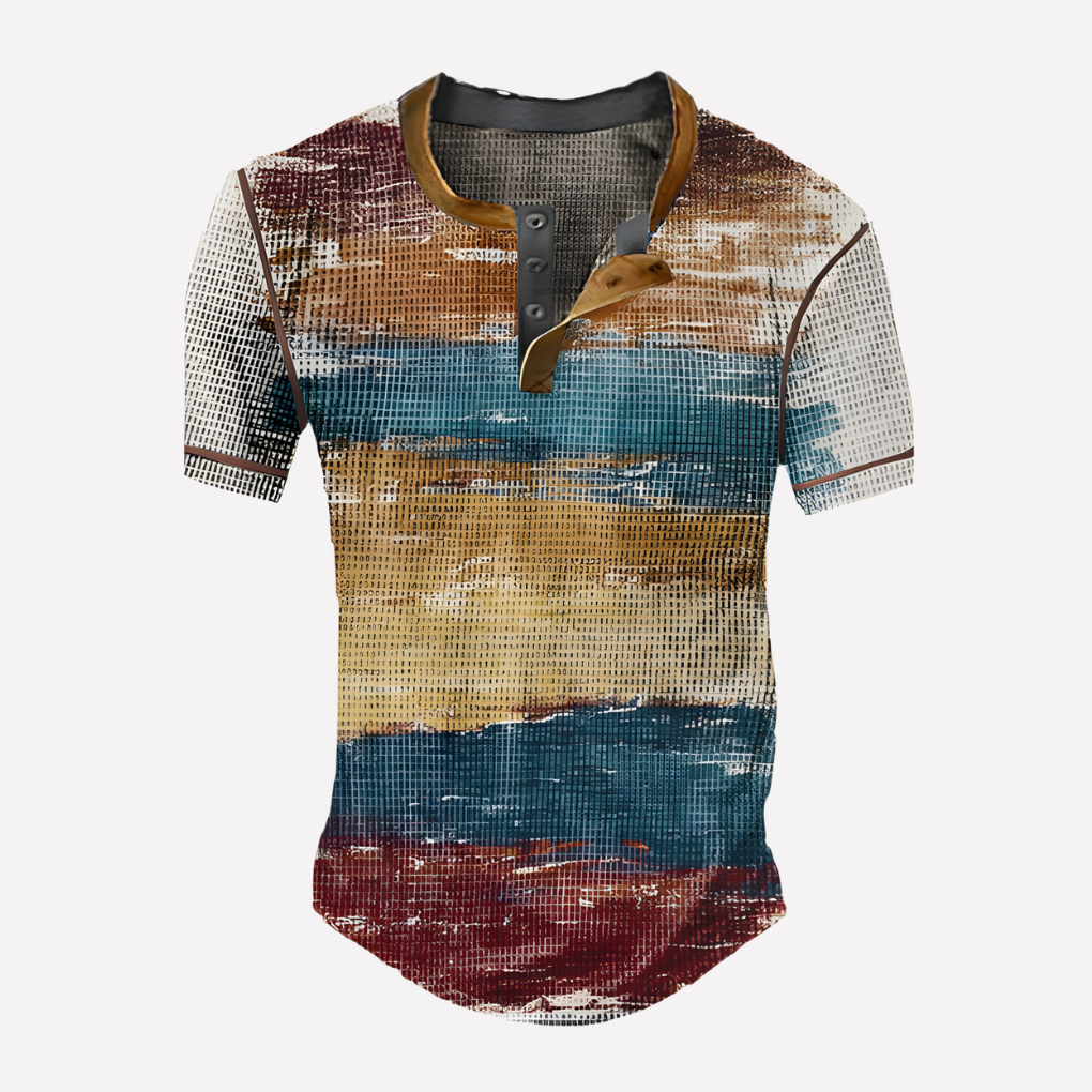Mænds Waffle Strik Casual T-shirt