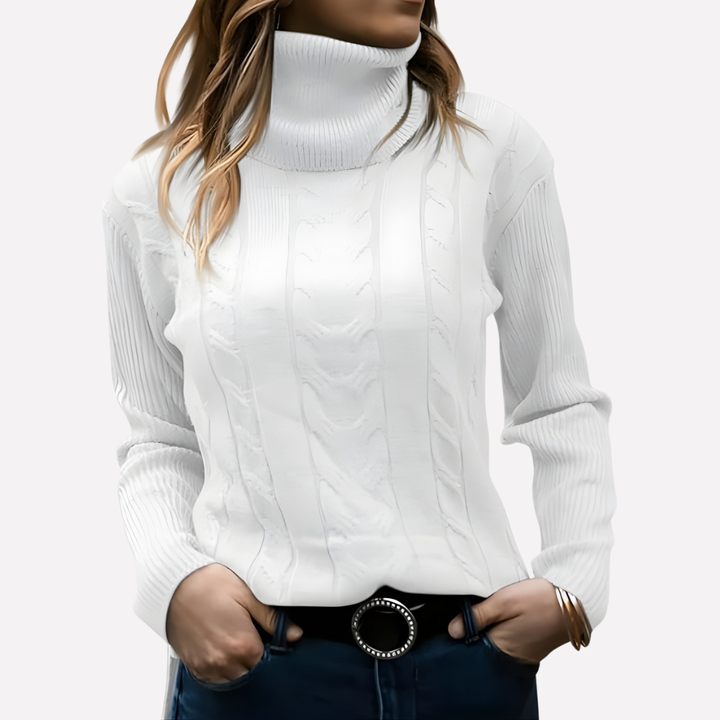 Kvinders Turtleneck Pullover – Afslappet Hverdag Stil