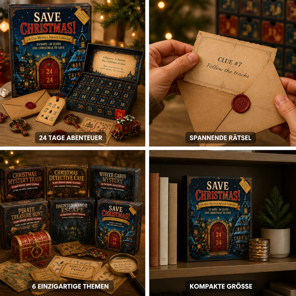 Escape room-julekalender med 24 gåder og 6 hemmelige temaer