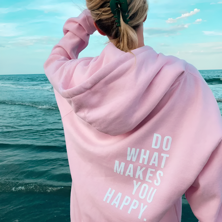 Unisex Happy hættetrøje