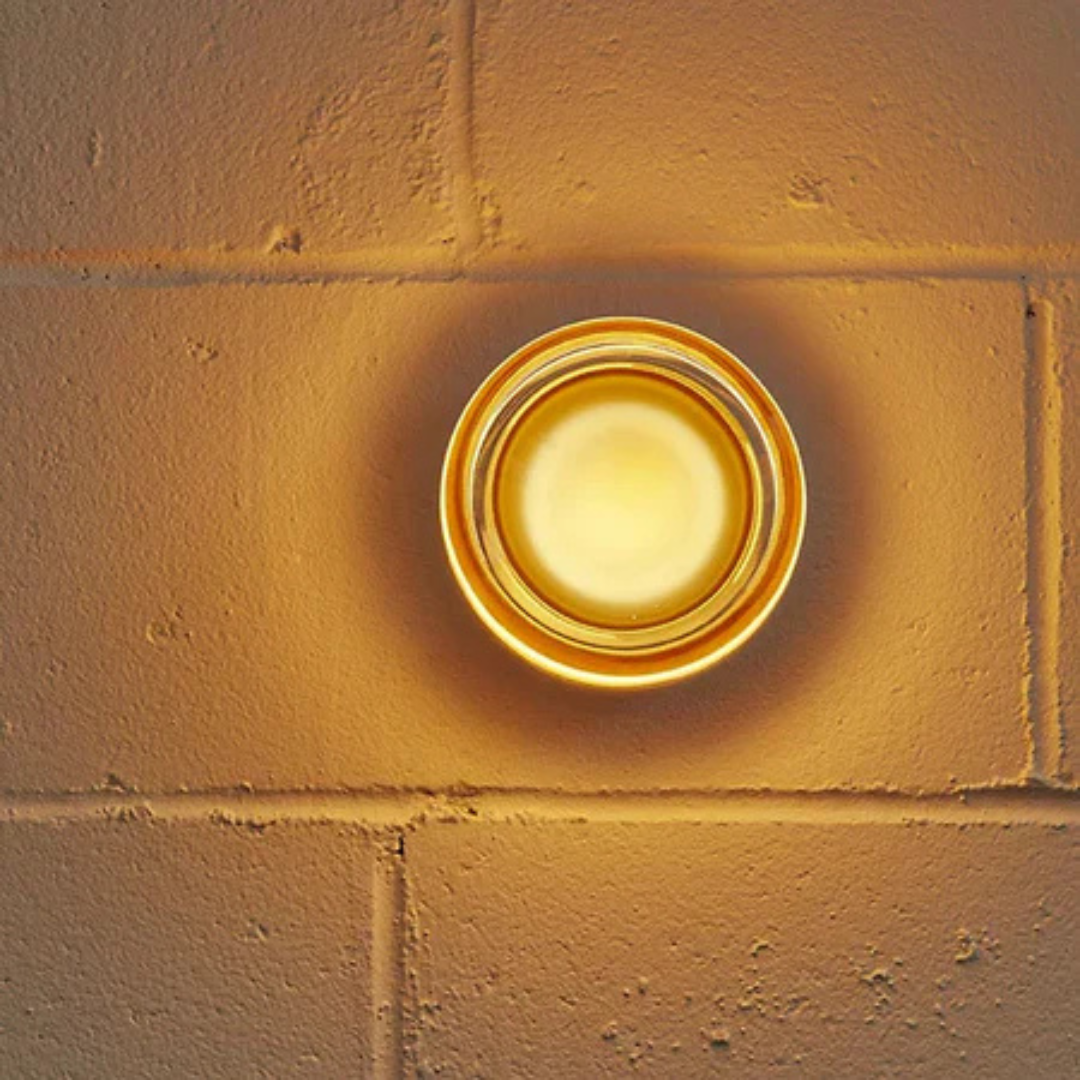 Rundt moderne glasvæglampe LED med 1 lyskilde