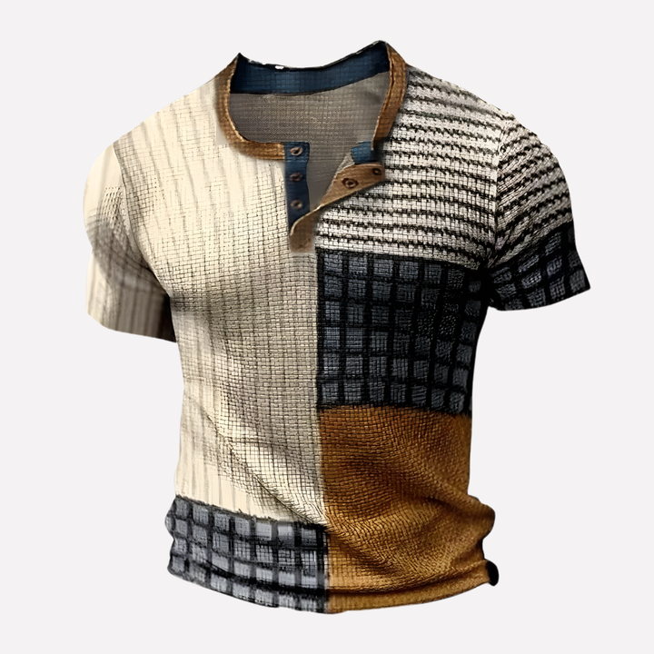 Mænds Waffle Strik Casual T-shirt