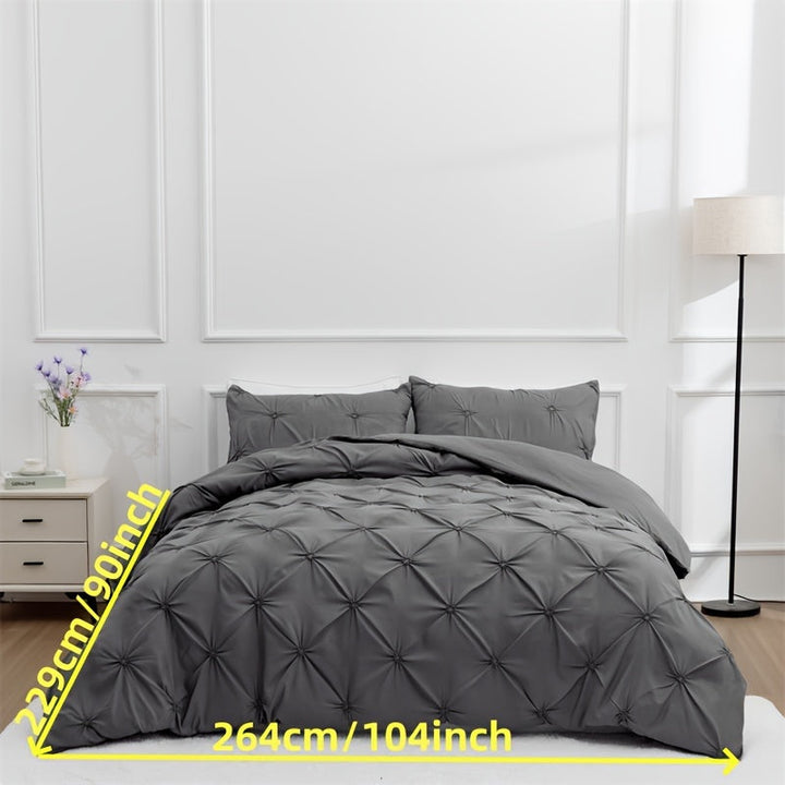 Elegant sengetøjssæt med pintuck-detaljer