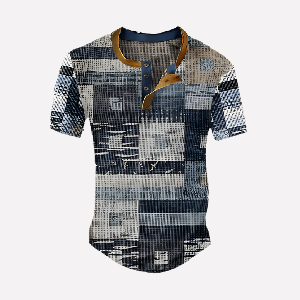 Mænds Waffle Strik Casual T-shirt