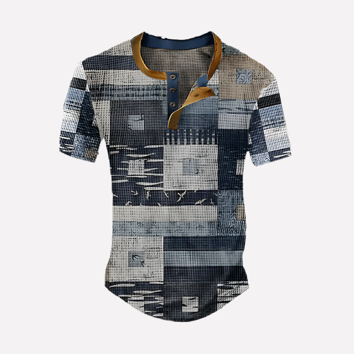 Mænds Waffle Strik Casual T-shirt