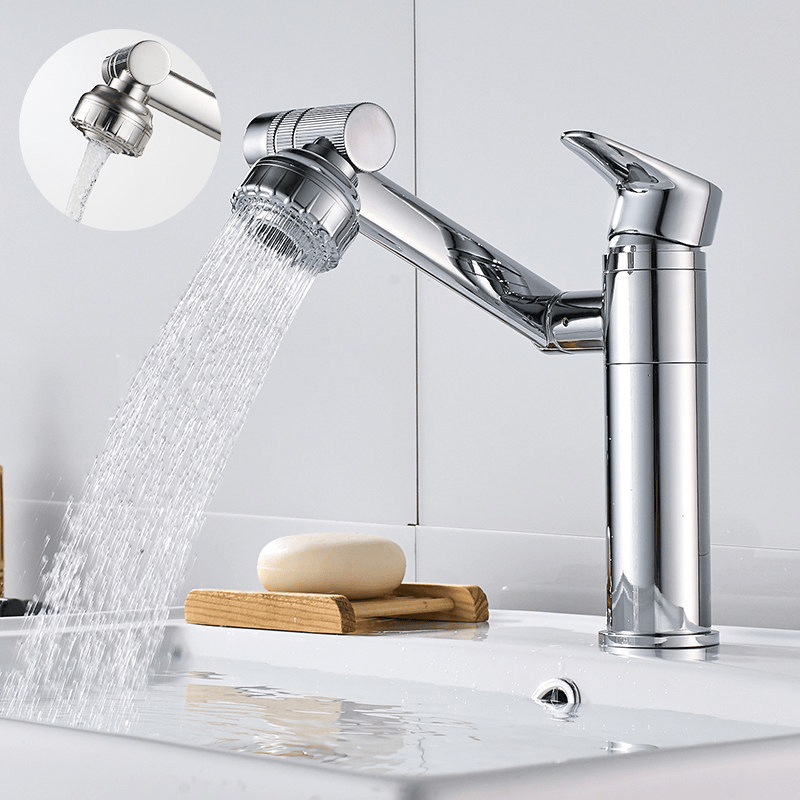 FLEXISPOUT – Fleksibel 360° vandhane med spray-funktion til håndvasken
