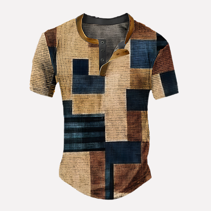 Mænds Waffle Strik Casual T-shirt
