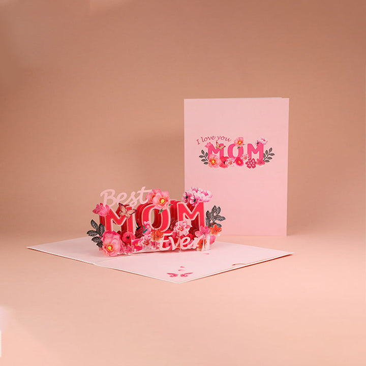 Mors Dag-3D-blomsterkort, unik erindring til hende