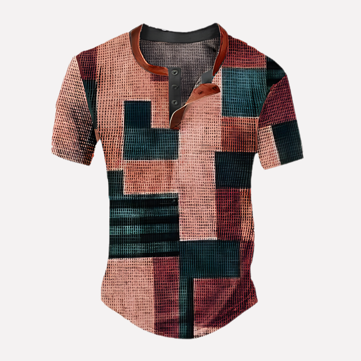 Mænds Waffle Strik Casual T-shirt